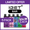 IGET BAR – 3500 PUFFS  – 5 PACK