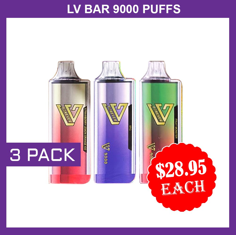 LV BAR – 9000 PUFFS – 3 PACK