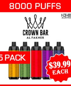 ALFAKHER CROWN BAR – 8000 PUFFS – 5 PACK