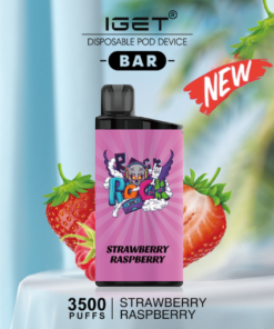 IGET BAR STRAWBERRY RASPBERRY – 3500 PUFFS