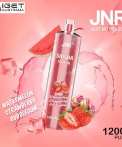 JNR SHISHA HOOKAH -WATERMELON STRAWBERRY BUBBLEGUM- 12000 PUFFS