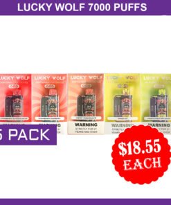LUCKY WOLF 7000 PUFFS – 5 PACK