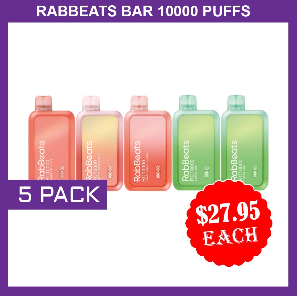RABBEATS 10000 PUFFS – 5 PACK
