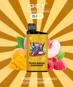 IGET BAR PEACH MANGO RASPBERRY 3500 PUFFS