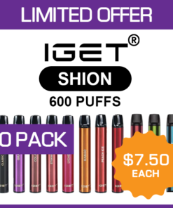IGET SHION – 600 PUFFS  – 10 PACK